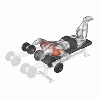 Press horizontal con mancuernas