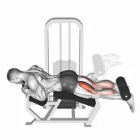 Curl femoral tumbado en máquina