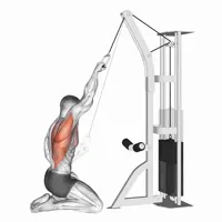 Isolated Prone Supine Pulldown on High Pulley