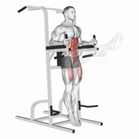 Leg raises with legs extended on support