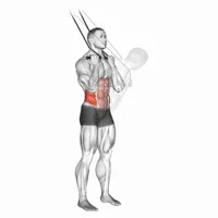 Standing Diagonal Crunch with Bands