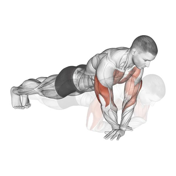 Cross Push-ups — ejercicio de Pecho, nivel Avanzado