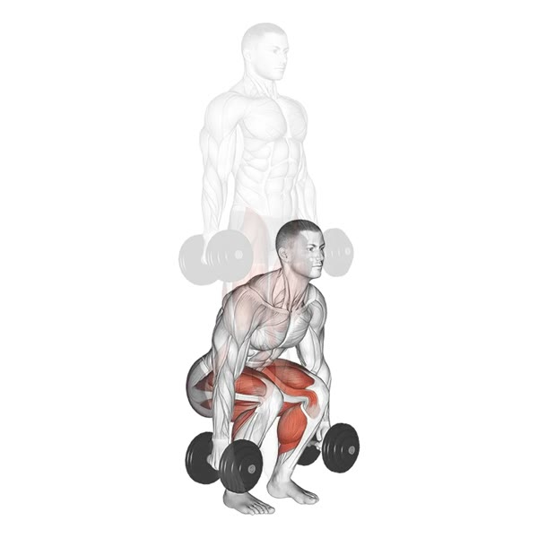 Dumbbell Jump Squat — ejercicio de Pierna, nivel Avanzado
