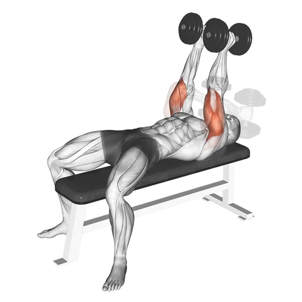 French Press with Dumbbells — ejercicio de Tríceps, nivel Intermedio