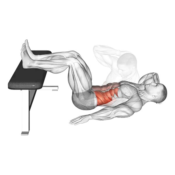 High Concentrated Cross Crunch Superior — ejercicio de Abdomen, nivel Intermedio