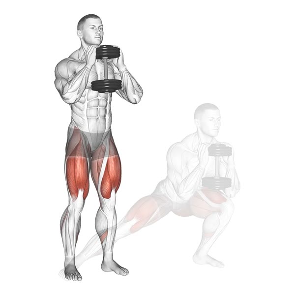 Lateral Lunge with Dumbbell — ejercicio de Pierna, nivel Principiante