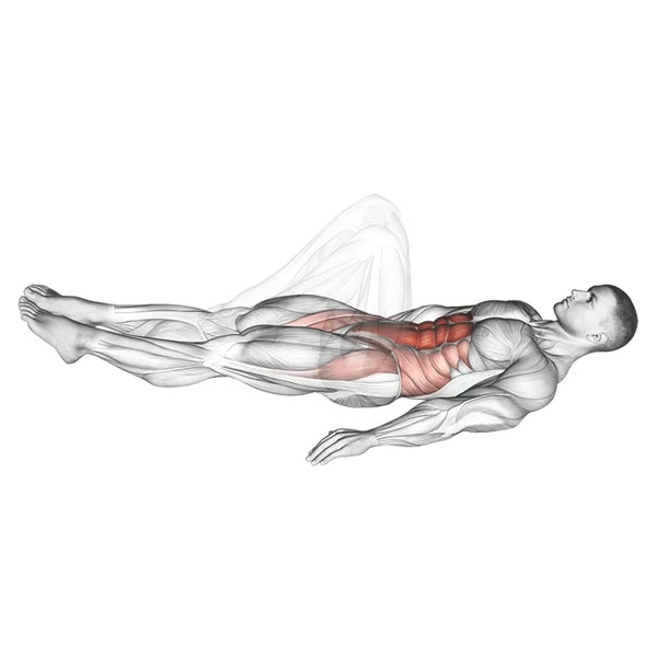 Lower Crunch with Bent Knees — ejercicio de Abdomen, nivel Intermedio