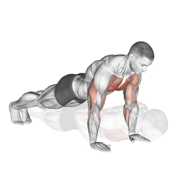 Plyometric Push ups — ejercicio de Pecho, nivel Avanzado