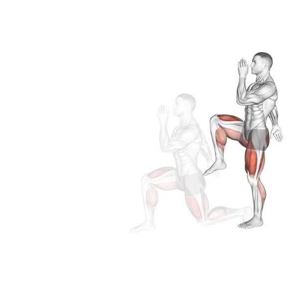 Walking with knee up — ejercicio de General, nivel Principiante